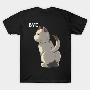 Bye, Cute Cat Butt T-Shirt